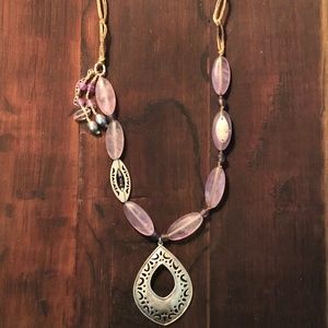 Silpada sterling and glass bead necklace